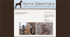 Desktop Screenshot of hornsdobermans.com